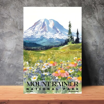 Mount Rainier National Park Poster, Travel Art, Office Poster, Home Decor | S4 - image2